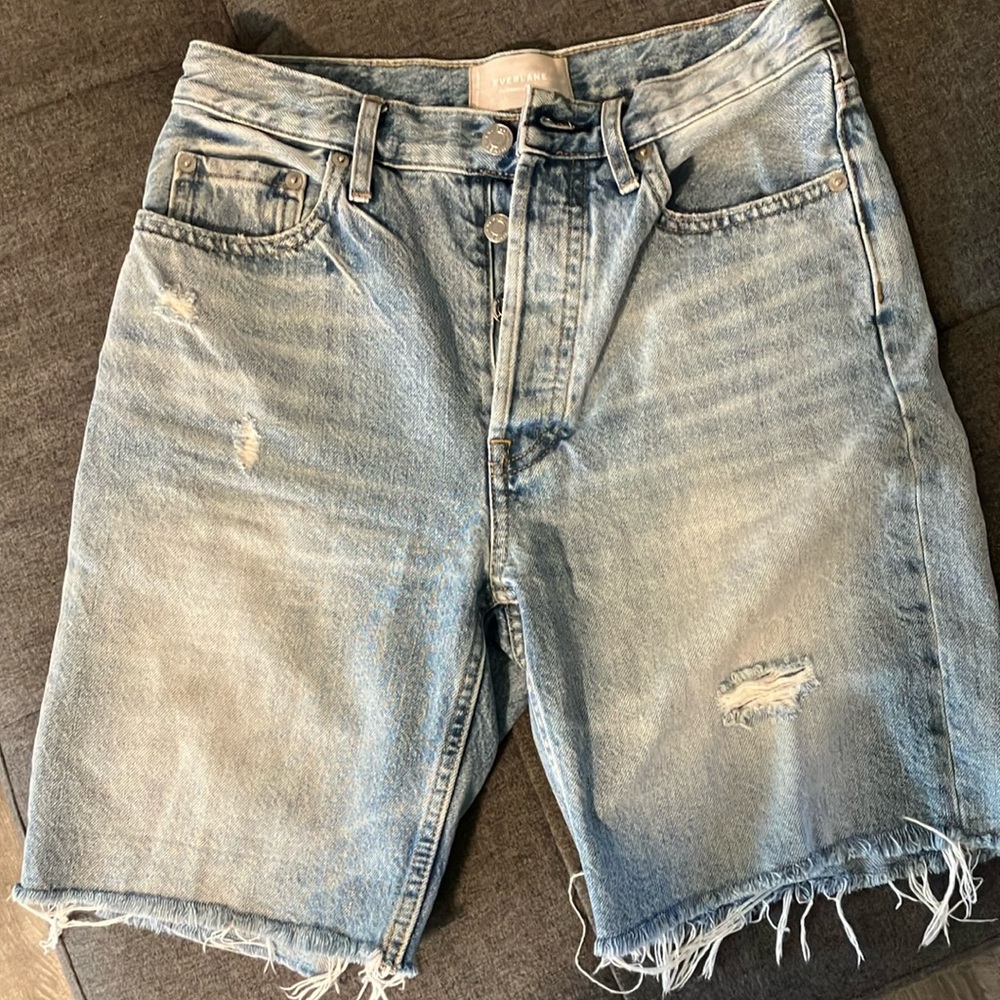 Everlane The Cheeky Long Short Jean Shorts
